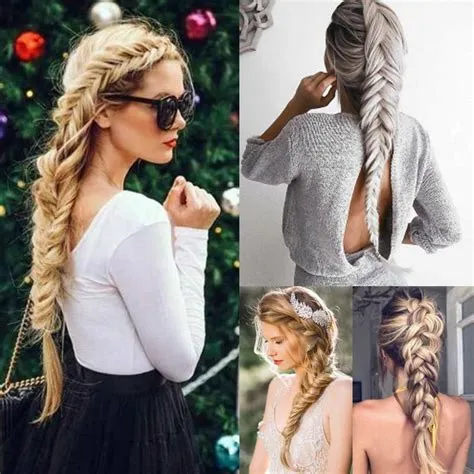 Women&prime; S Long Straight Fishtail Extension Adjustable Drawstring with Two Clips Braid Pigtail Synthetic Ponytail Extensions