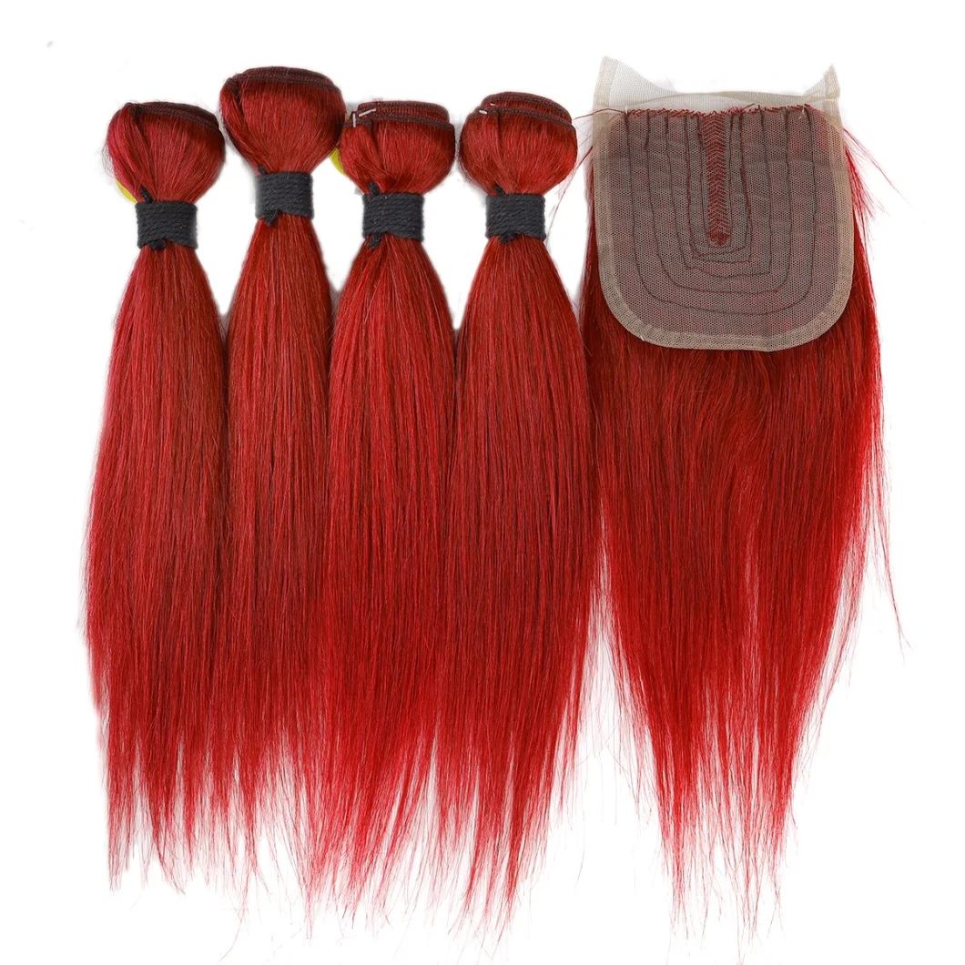 Various Colors Available Human Hair Bundles with Closure Pack Deal 10% off Sample Customization