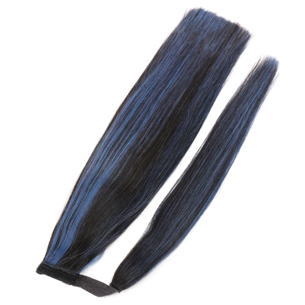Wholesale Light Color Natural Straight Hair Extension Human Ponytail, Extensions Human Hair Ponytails
