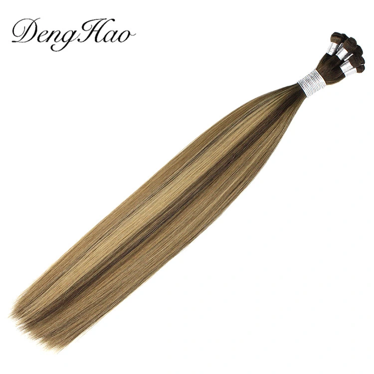 Hand Tied Weft Extension Human Hair Extension for Women