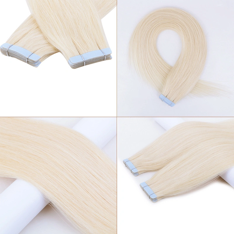 Straight Black Tape in Human Hair Extensions Real Brazilian Remy Hair Curly Seamless Skin Weft Glue Tape in Hair Extensions