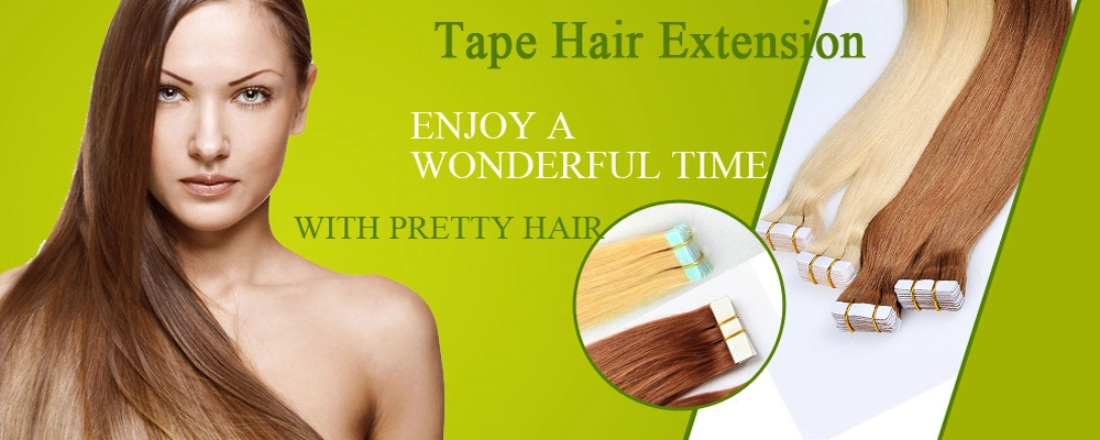 European Double Drown Tape in Human Hair Extension Natural Remy Hair Tape in Hair Extensions