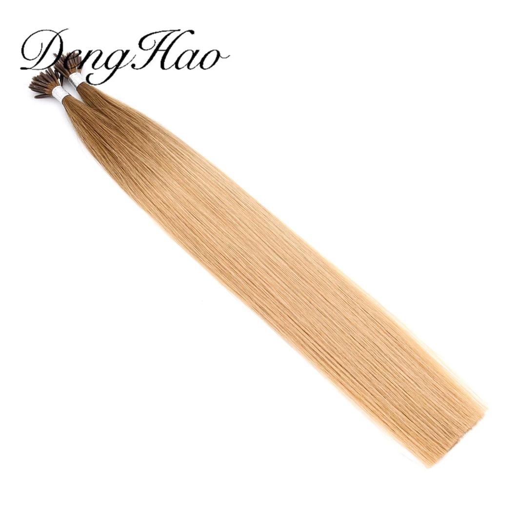 Wholesale Unprocessed Human Remy Hair Prebonded Thick End Italy Keratin I V U Flat Tip Hair Extension