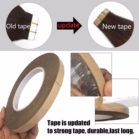 European Double Drown Tape in Human Hair Extension Natural Remy Hair Tape in Hair Extensions