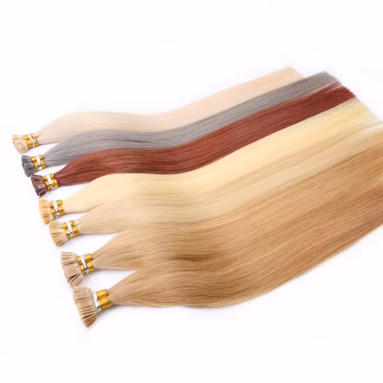 Wholesale Unprocessed Human Remy Hair Prebonded Thick End Italy Keratin I V U Flat Tip Hair Extension