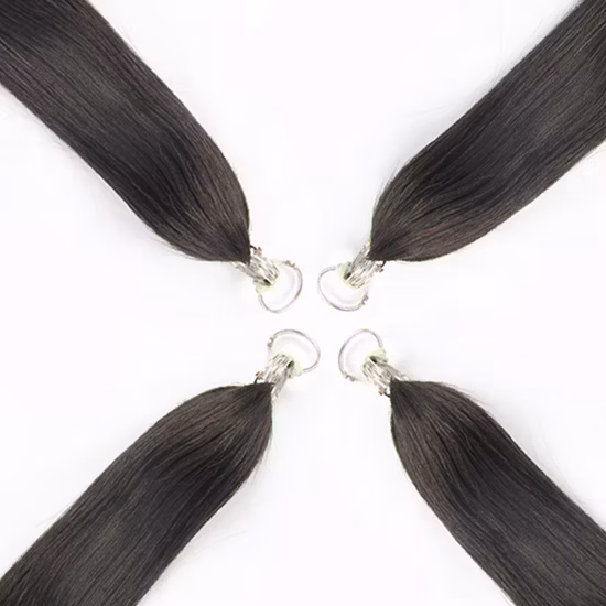 Top Sell Hand Tied Remy Human Feather Line Hair Extensions