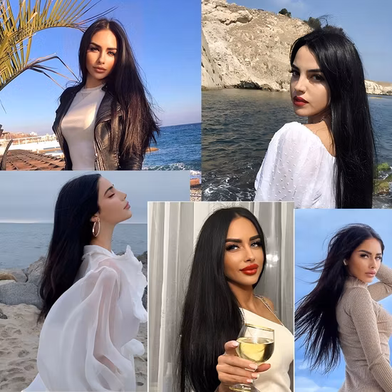 Ombre Colored Clip in Hair Extensions 22 Inch Synthetic Straight